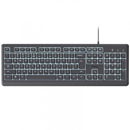 Teclado Trust Primo USB Iluminado Negro