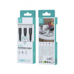 Cable Ikrea 3 en 1 Type-C a...