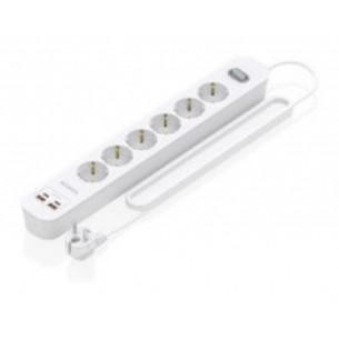 Regleta AISENS 6 Tomas, 2...