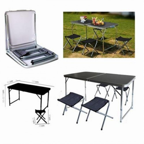 Set de Camping Plegable con Mesa...
