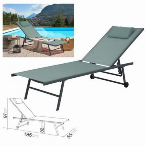 Tumbona de 5 Posiciones con Almohadas...