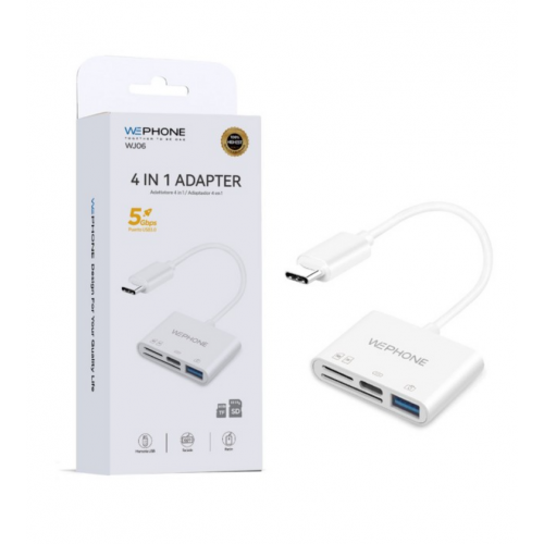 Adaptador Wephone 4 en 1 Tipo-C a...