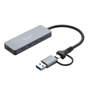Hub EWENT USB-C a 4 Puertos...