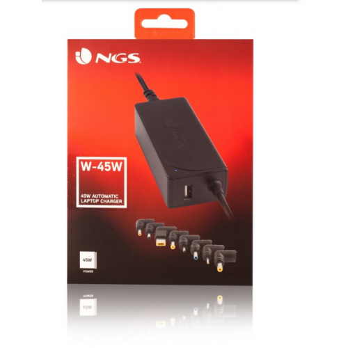 Cargador Notebook NGS 45W 8DC Negro...