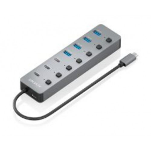 Hub Aisens USB-C 3.2 a 4 USB-A, 3...