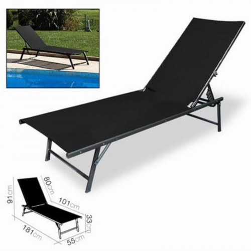 Tumbona Mare Negra 181x55x91 cm