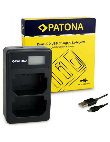 Doble USB Cargador Para Sony NP-FZ100 Batería BC-QZ1 para Sony Alpha 9 a 7 RIII 