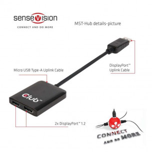 Hub MST Club 3D DisplayPort... 2