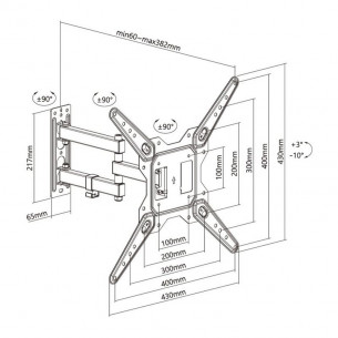 Soporte Pared AISENS 23-55"... 2