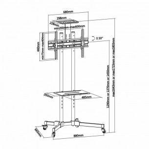 Soporte Suelo AISENS 37-70"... 2