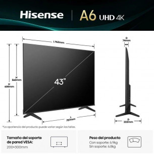 TV Hisense 43" 4K UHD WiFi... 2