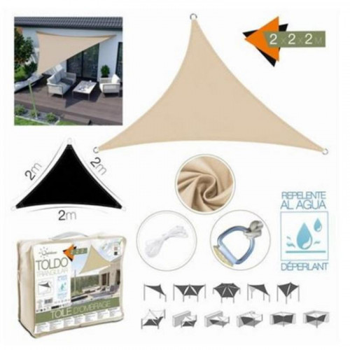 Toldo Triangular Beige de 2x2x2...