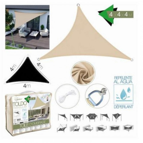 Toldo Triangular Beige de 4x4x4...