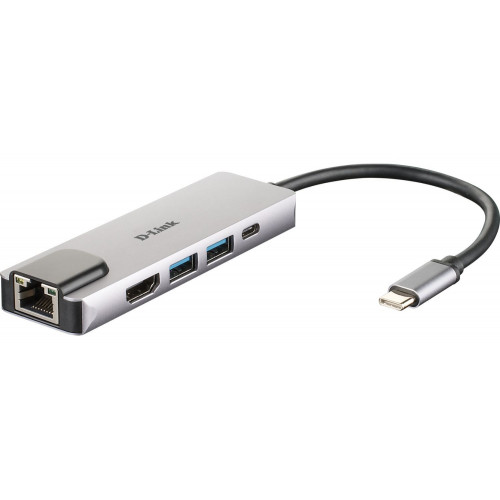 Hub D-Link USB-C a HDMI RJ45 USB-C...