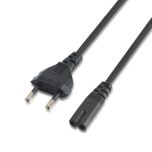 Cable AISENS CEE7/M a C7/H 1.5m Negro