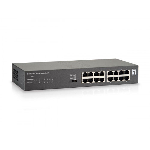 Switch LevelOne 16xRJ45 GbE Negro...