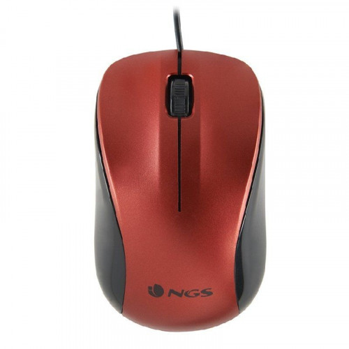 Ratón NGS Óptico USB-A 1200dpi Rojo...