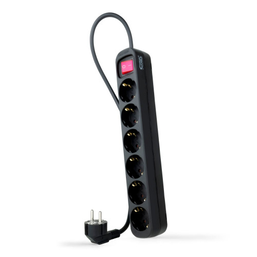 Regleta Nanocable 6xSchuko Interruptor