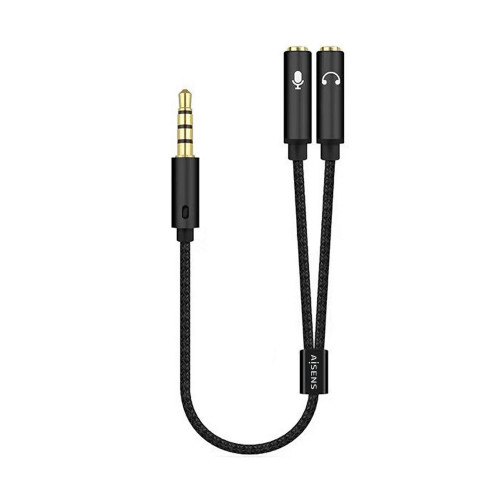 Cable AISENS 3.5mm/M a 2x3.5mm/H 25cm...