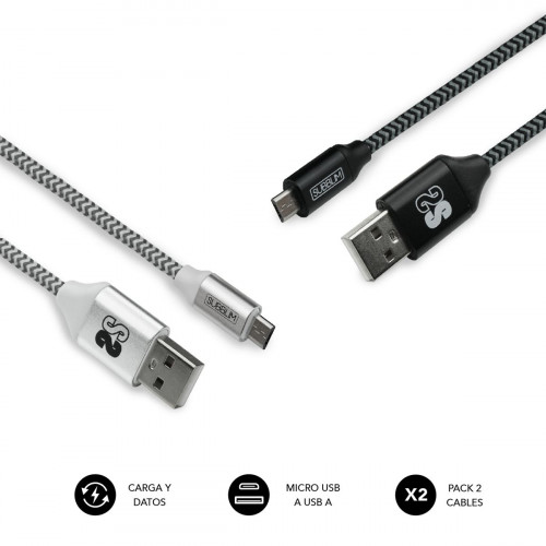 2 Cables SUBBLIM mUSB/M a USB/M...