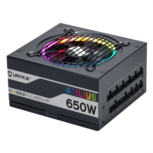 Fuente UNYKA Atilius ATX 650W RGB 80+...