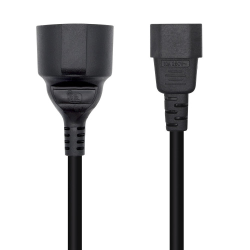 Cable AISENS C14/M a CEE7/H 25cm Negro