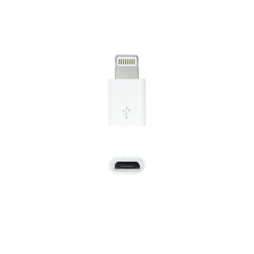 Nanocable Lightning/M a mUSB/H Blanco