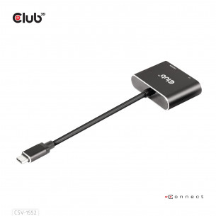Adaptador Club 3D USB-C/M a...
