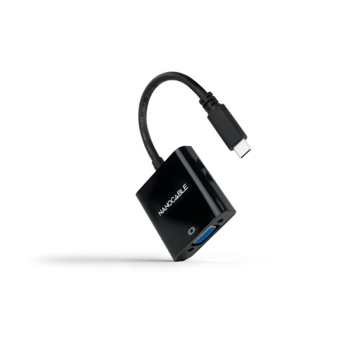 Adaptador Nanocable USB-C a VGA Negro...
