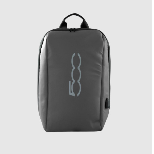 Mochila Fiat 500 15" Tela Negra/Gris...