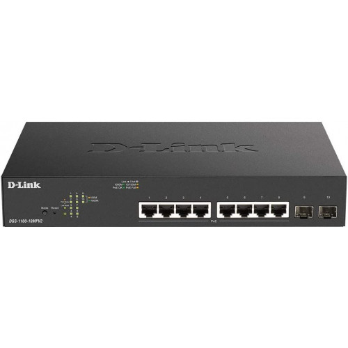 Switch D-Link 10xRJ45 GbE 2xSFP 1U...
