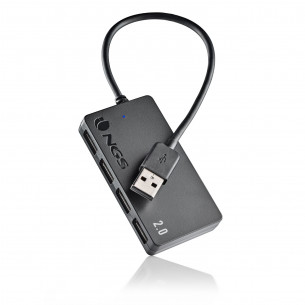 Hub NGS 4xUSB 2.0 Negro...