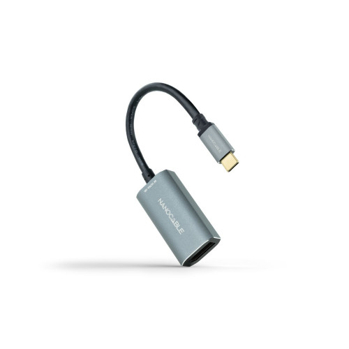 Nanocable USB-C/M a DP/H 15cm Gris