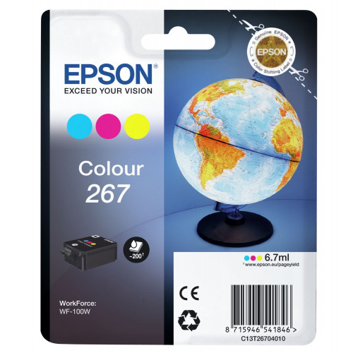 Tinta EPSON 267 Tricolor para WF-100W...