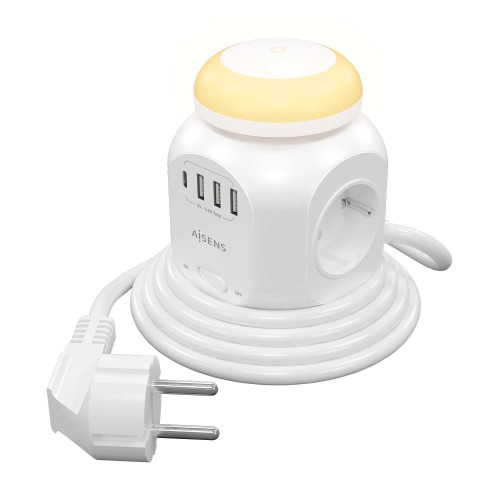 Regleta AISENS 4xSchuko 3xUSB-A...