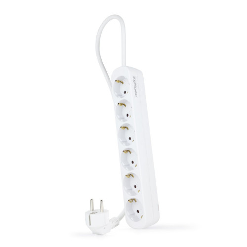 Regleta Nanocable 6xSchuko Cable 1.4m...
