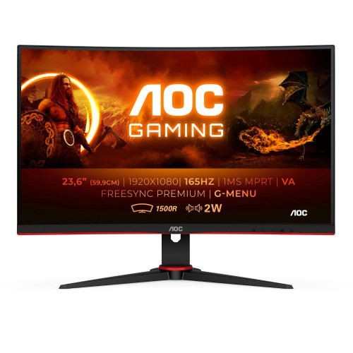 Monitor Gaming AOC 24" VA FHD Curvo...