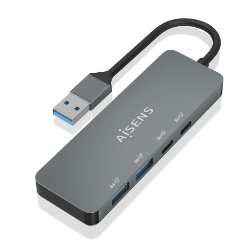 Hub AISENS USB-A a 2xUSB-A/2xUSB-C...