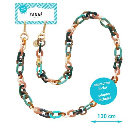 Cadena ZANAÉ karma tierra azul 130cm...