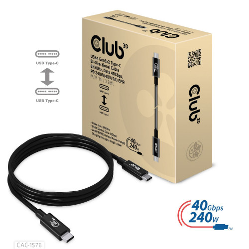 Cable Club 3D USB-C 4.0/M a USB-C...