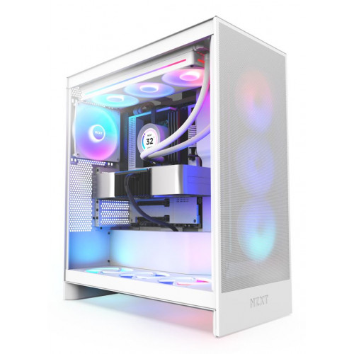 Caja NZXT H7 Flow RGB ATX mATX Blanca...
