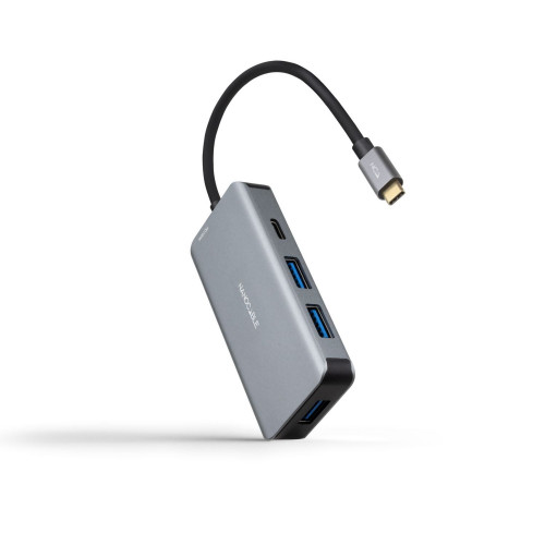 Hub Nanocable 3xUSB-A 1xUSB-C 1xDP...