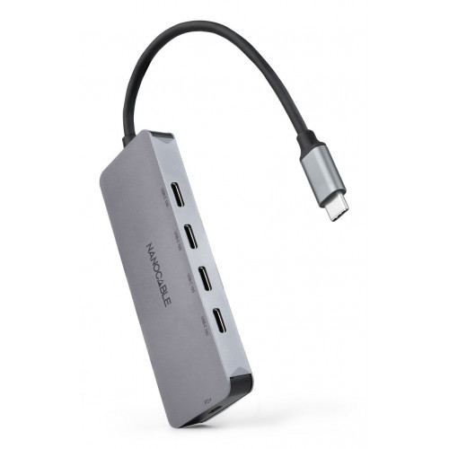 Hub Nanocable USB-C a 4xUSB-C 3.0 DP...