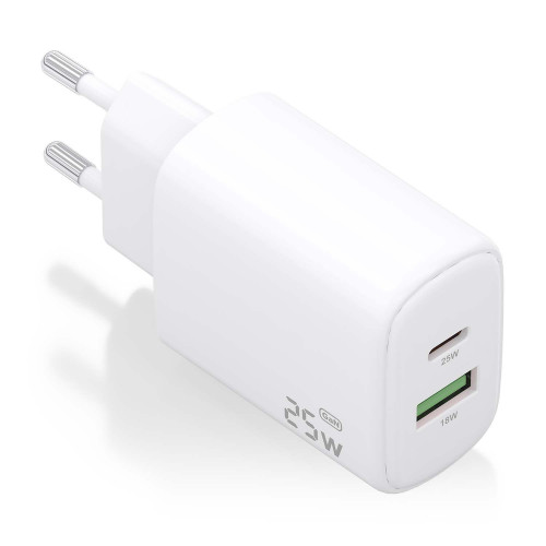 Cargador Pared AISENS Usb-C/Usb-A 25W...