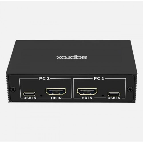 Conmutador Approx KVM 4K/30Hz 2xHDMI...