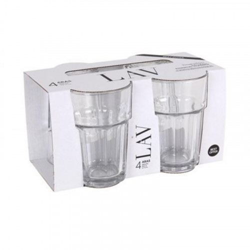 Set de 4 Vasos de Vidrio Lav Aras 365ml