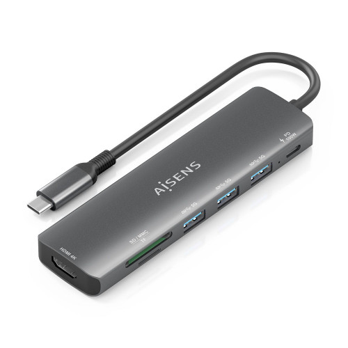 Docking AISENS 7en1 USB-C Gris...