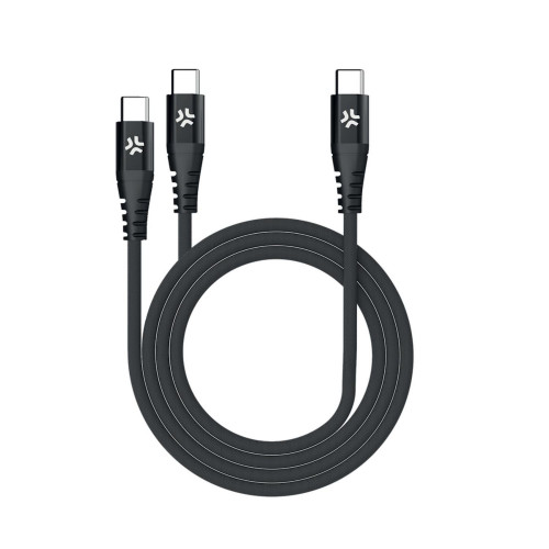 Cable CELLY USB-C a 2xUSB-C 100W 1.3m...