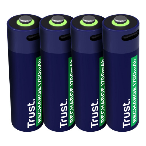 Pilas Recargables Trust AA Azul 4...