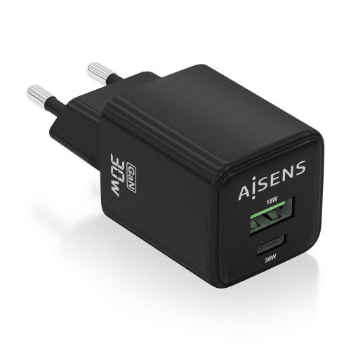 Cargador de Pared AISENS 30W Negro...
